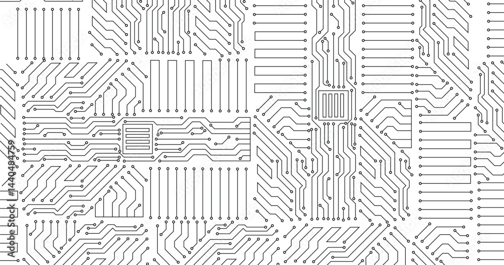 Black circuit diagram on white background. Vector illustration. EPS10 Black circuit diagram on white background. Vector illustration. EPS10