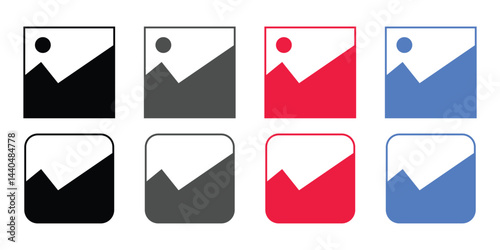 picture icon, image icon, photo icon, gallery icon vector illustration on white background