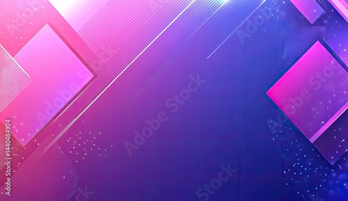 Abstract gradient background with pink, purple, and blue geometric shapes and glowing lines