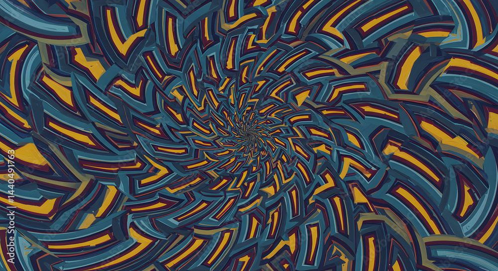 Vibrant Abstract Spiral with Dynamic Geometric Motion Vibrant Abstract Spiral with Dynamic Geometric Motion
