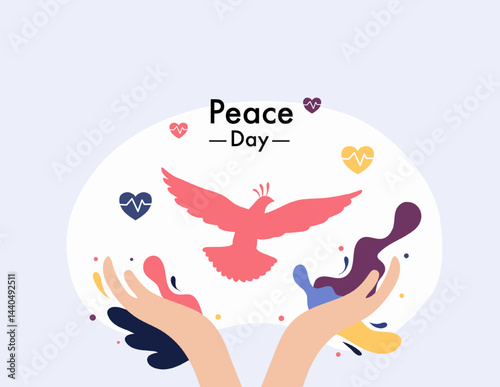 peace day illustration vector design for day of peace event vector