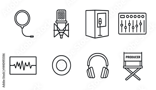 Audio production elements for music studio design and broadcasting
