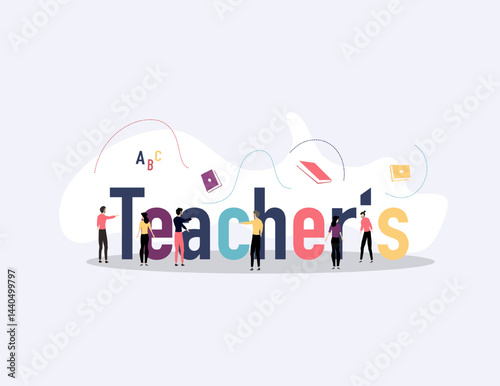 teacher's day illustration vector design for teacher event