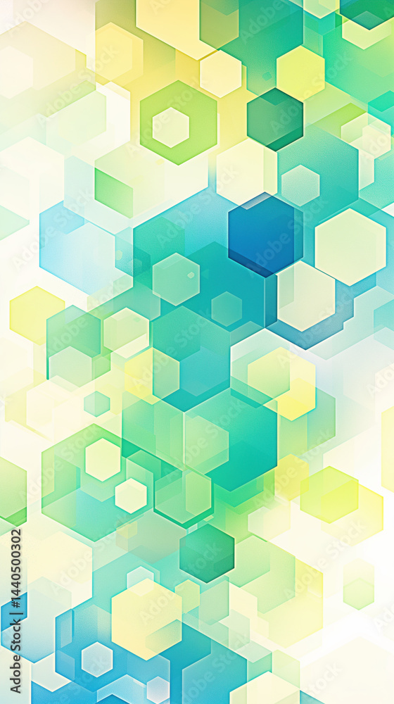 Soft green hexagonal backdrop with blurred shapes for design use Soft green hexagonal backdrop with blurred shapes for design use