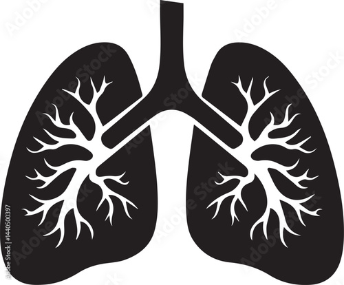 Lungs icon vector isolated on white background for your web and mobile app design, Lungs logo concept