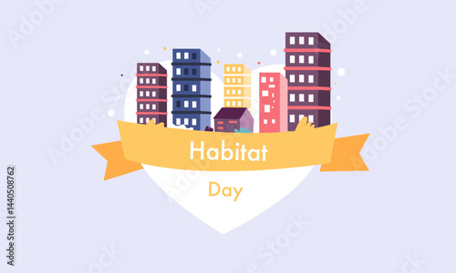 habitat vector illustration for habitat day design vector