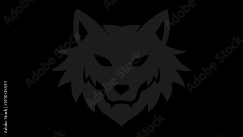 Wolf Head Vector Icon - Fierce Wild Animal Silhouette Art
