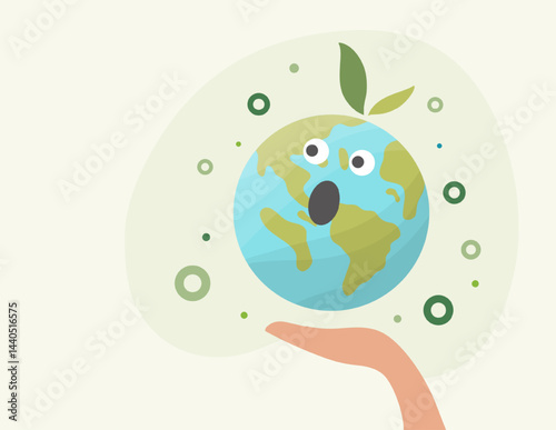 earth vector design for environment ozone and earth day event