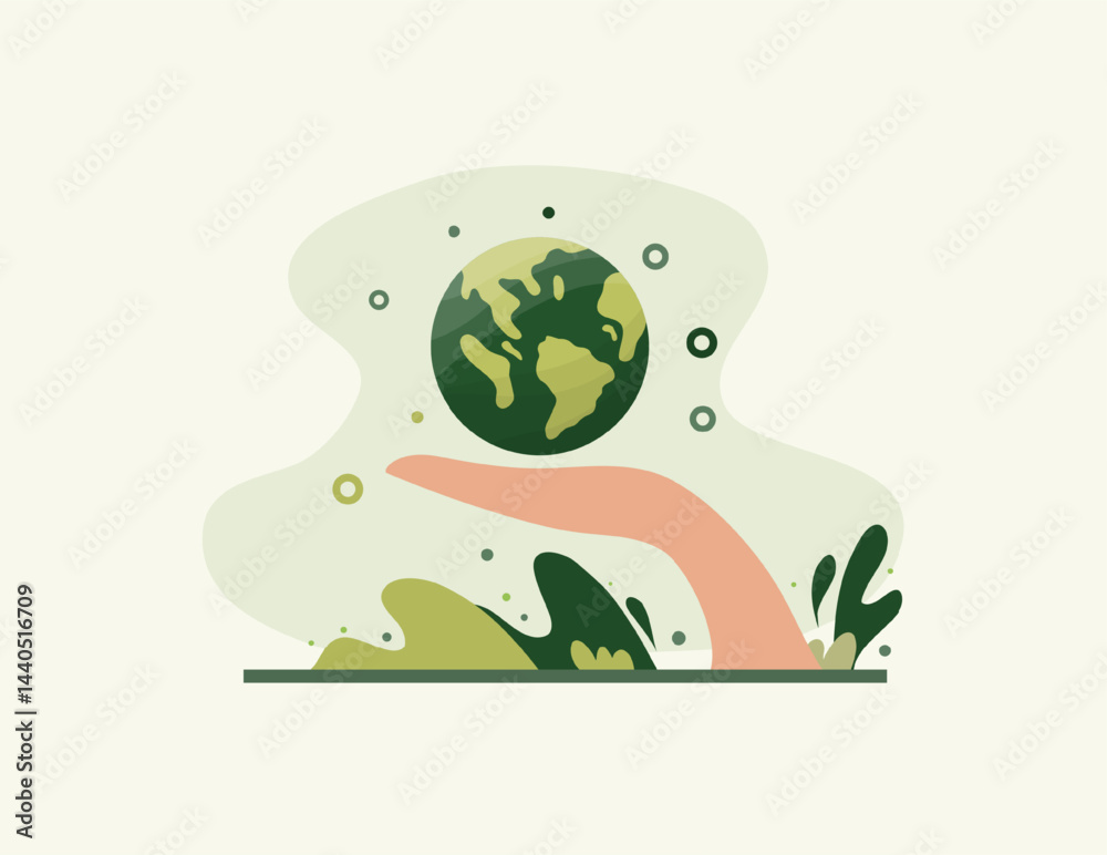 Fototapeta premium earth vector design for environment ozone and earth day event