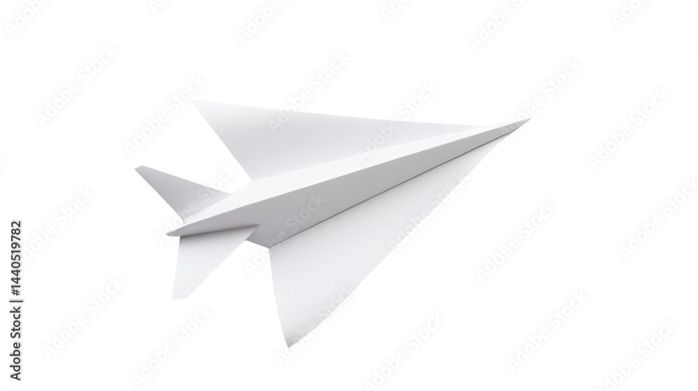 Paper Airplane on White Background: Professional Conceptual Image for Presentations and Design Projects Paper Airplane on White Background: Professional Conceptual Image for Presentations and Design Projects