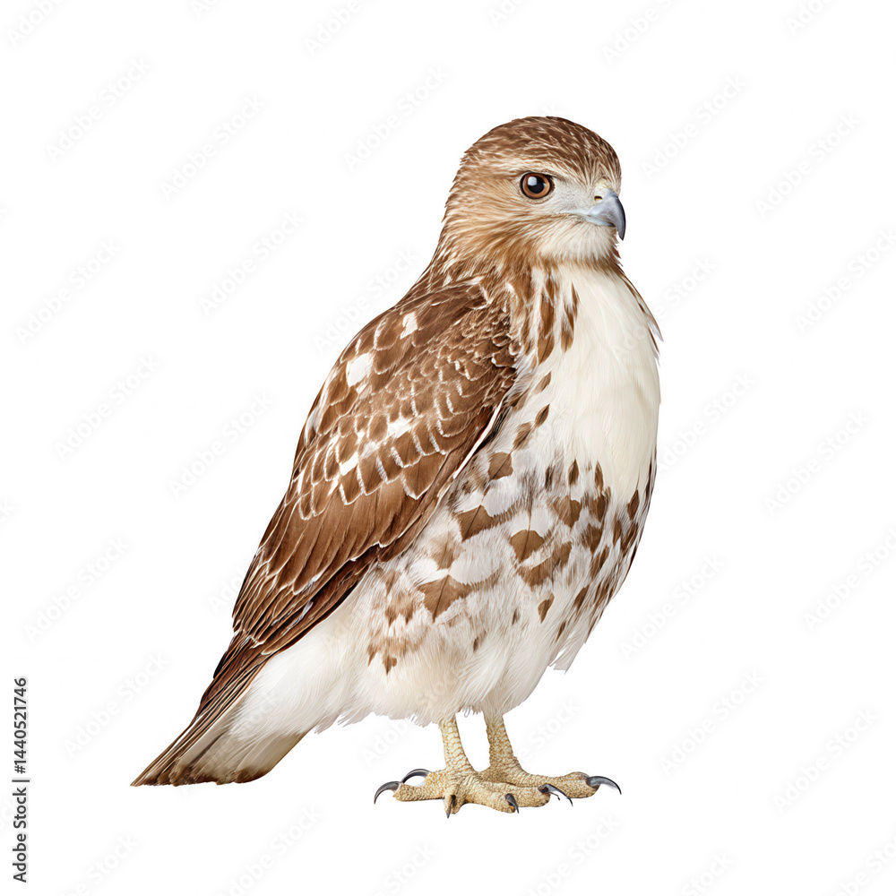 Isolated hawk illustration ready for rebg 6 design integration.