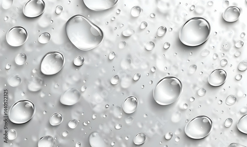 Wallpaper Mural Close-up of water droplets on a smooth surface, showcasing the beauty and clarity of nature's elements, perfect for backgrounds and designs. Torontodigital.ca