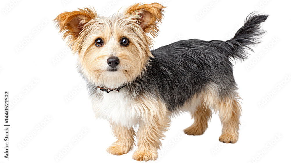 rebg 26 image shows an adorable terrier dog isolated on white backdrop