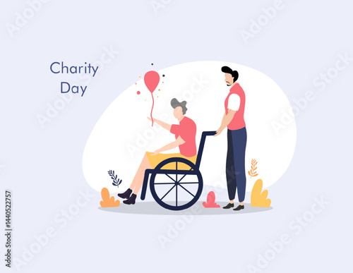 day of charity illustration vector design for charity day event vector