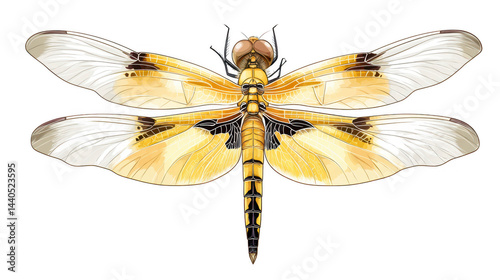 Obraz na płótnie REBG 53 features beautiful dragonfly illustration for design work. w salonie