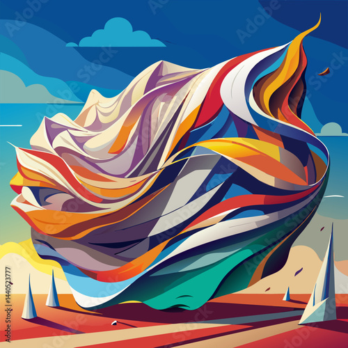 Paper Thin Fabric Sculpture