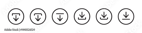 Download button icon set. Arrow download symbols. download and upload icon. Download icon files. Software download icon . Web icon set . Icons collection. Vector illustration eps 10.