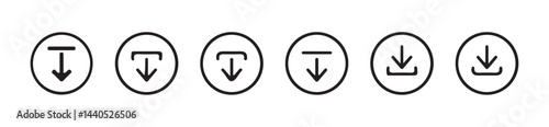 Download button icon set. Arrow download symbols. download and upload icon. Download icon files. Software download icon . Web icon set . Icons collection. Vector illustration eps 10.