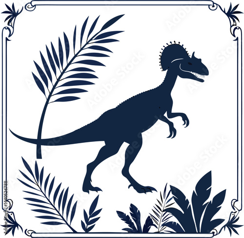 dinosaur vector illustration dilophosaurus Dinosaur and dilophosaurus Circle Icon dilophosaurus dinosaur icons Dinosaur Adventure