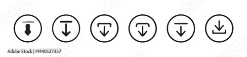Download button icon set. Arrow download symbols. download and upload icon. Download icon files. Software download icon . Web icon set . Icons collection. Vector illustration eps 10.