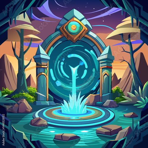 Surreal Portal With Ripples