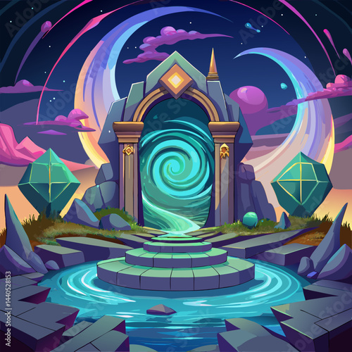 Surreal Portal With Ripples