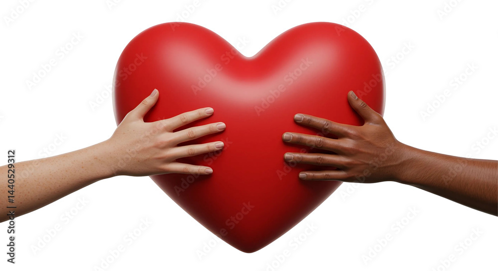 red heart in hands red heart in hands