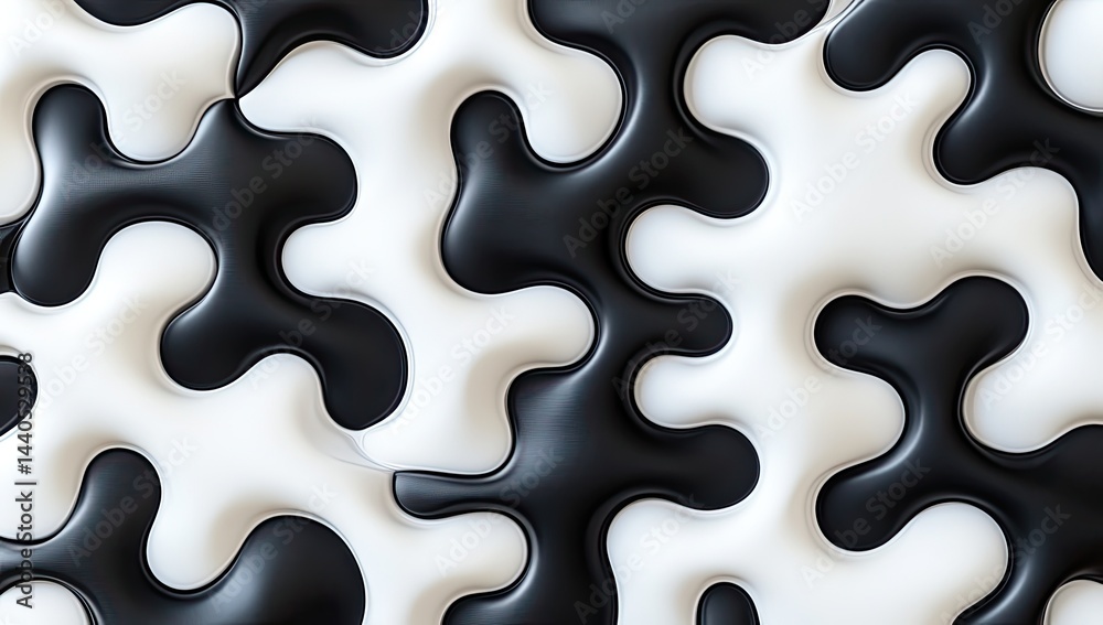 Abstract monochrome pattern of flowing, organic shapes Abstract monochrome pattern of flowing, organic shapes