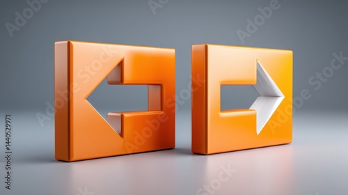 Two orange letters with a white arrow indicating a false signal reversal in a market breakout failure setup concept