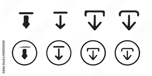 Download button icon set. Arrow download symbols. download and upload icon. Download icon files. Software download icon . Web icon set . Icons collection. Vector illustration eps 10.