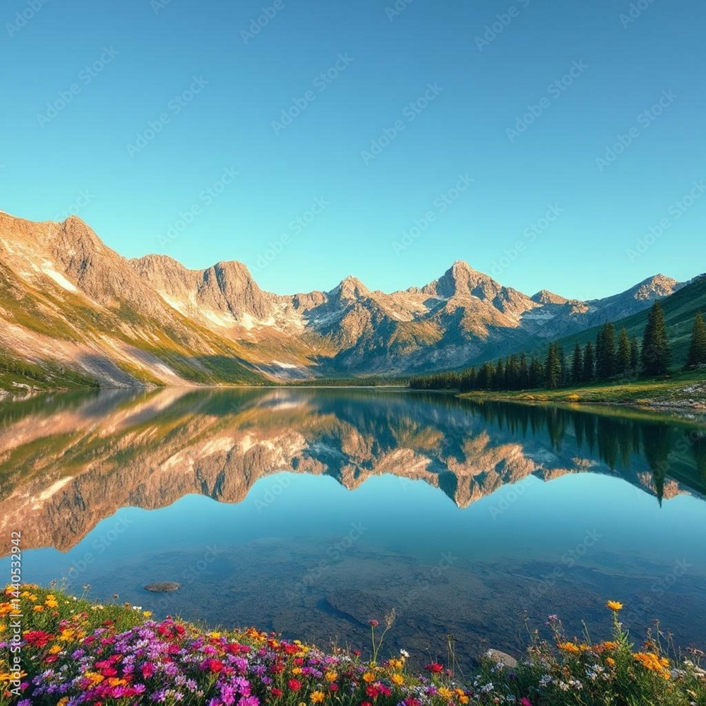 Fototapeta premium mountain lake in the mountains