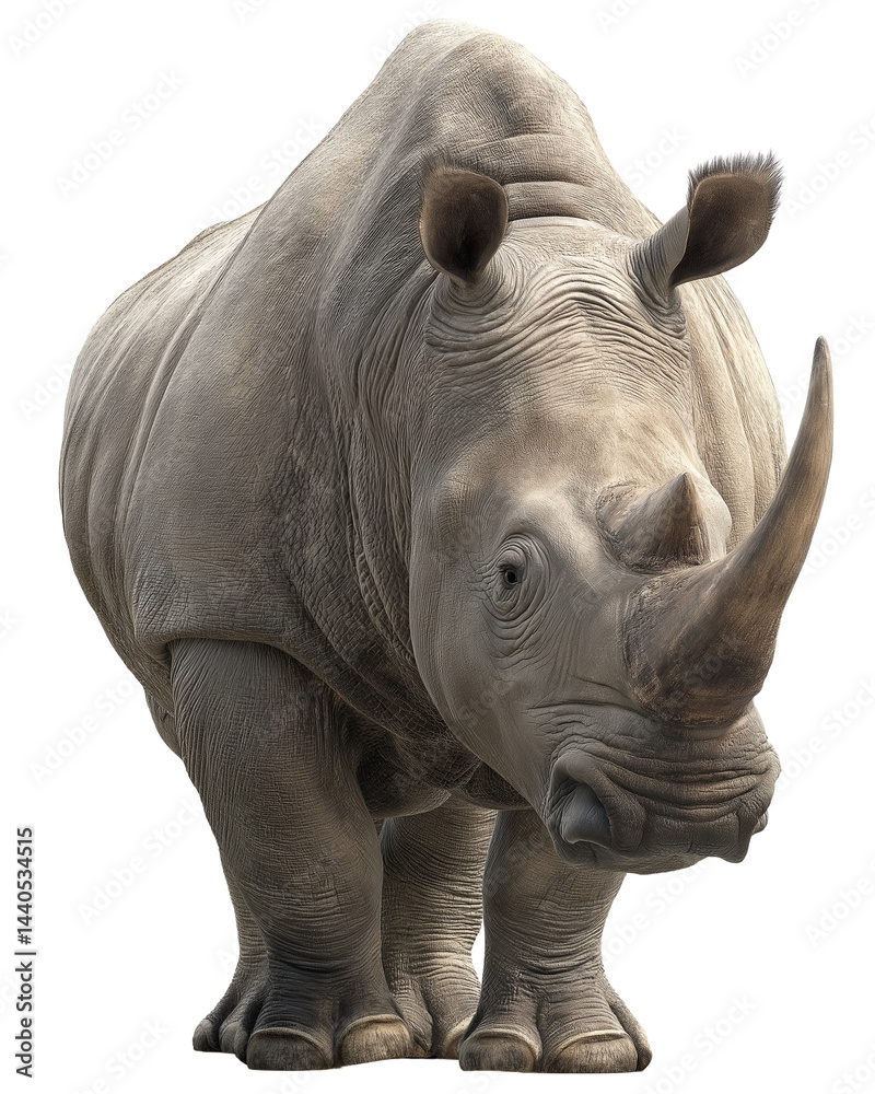 Fototapeta premium Majestic White Rhinoceros A Powerful Symbol of African Wildlife