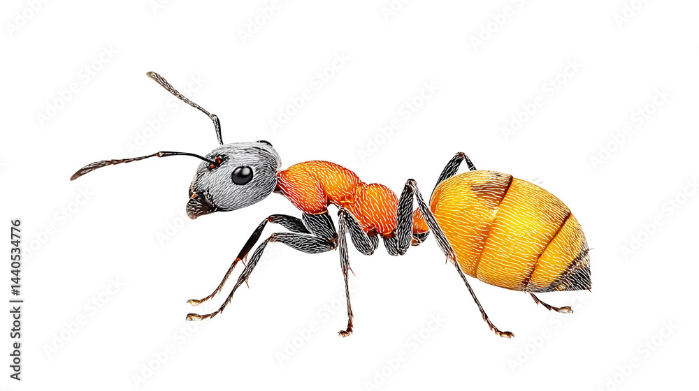 Exquisite ant illustration, a rebg 274 design element,isolated.