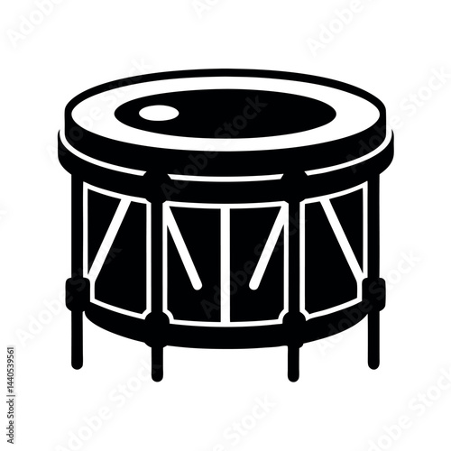Black Vector Silhouette Drum Machine Outline