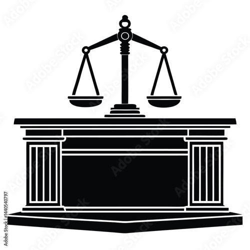 isolated courtroom sketch on white background