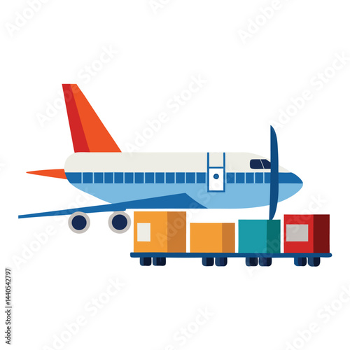 Cargo plane icon isolated on white background