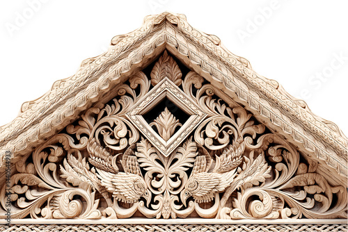 Intricate Wooden Carving Exquisite Birds and Floral Design Architectural Detail Stunning Craftsmanship