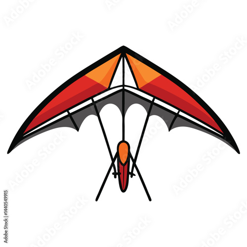 Hang gilder icon isolated on white background