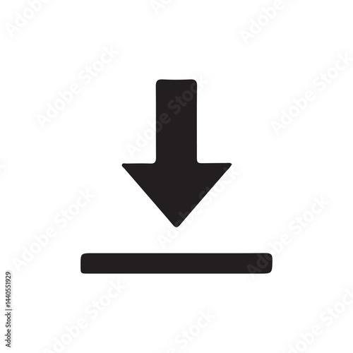 Download icon. Upload button. Flat design style. download button save file icon, import data storage icon button. vector illustration eps 10.