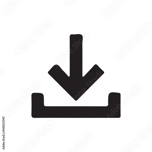 Download icon. Upload button. Flat design style. download button save file icon, import data storage icon button. vector illustration eps 10.