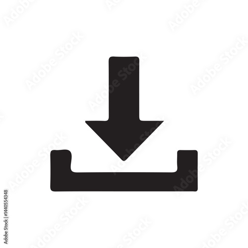 Download icon. Upload button. Flat design style. download button save file icon, import data storage icon button. vector illustration eps 10.