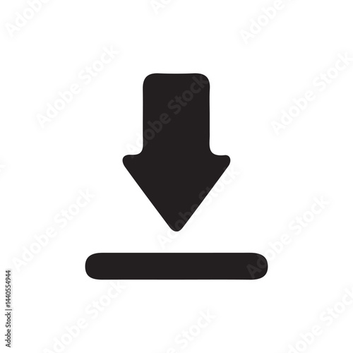 Download icon. Upload button. Flat design style. download button save file icon, import data storage icon button. vector illustration eps 10.