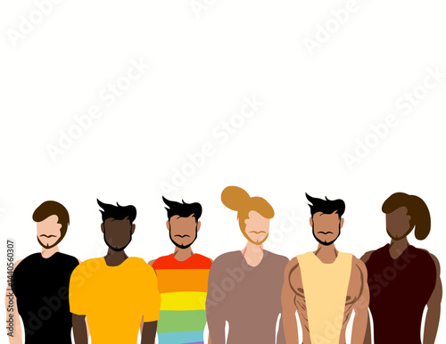 diversity people with different skin face and body for population diversity event