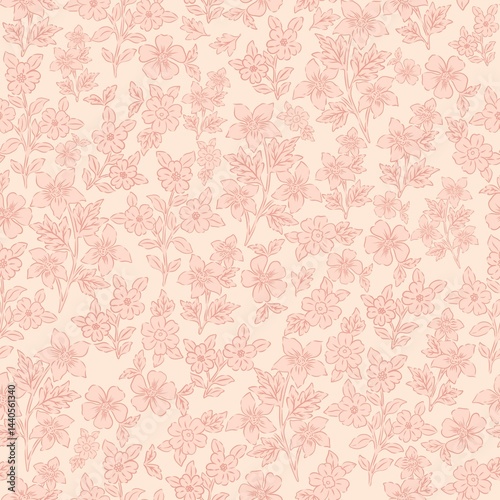Vintage Floral Seamless Pattern Elegant Graphics. Featuring delicate florals, wildflowers and romantic motifs. This seamless pattern is crafted to perfection