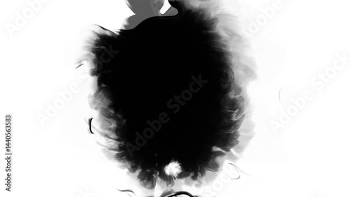 Looped Black Ink Animation Video