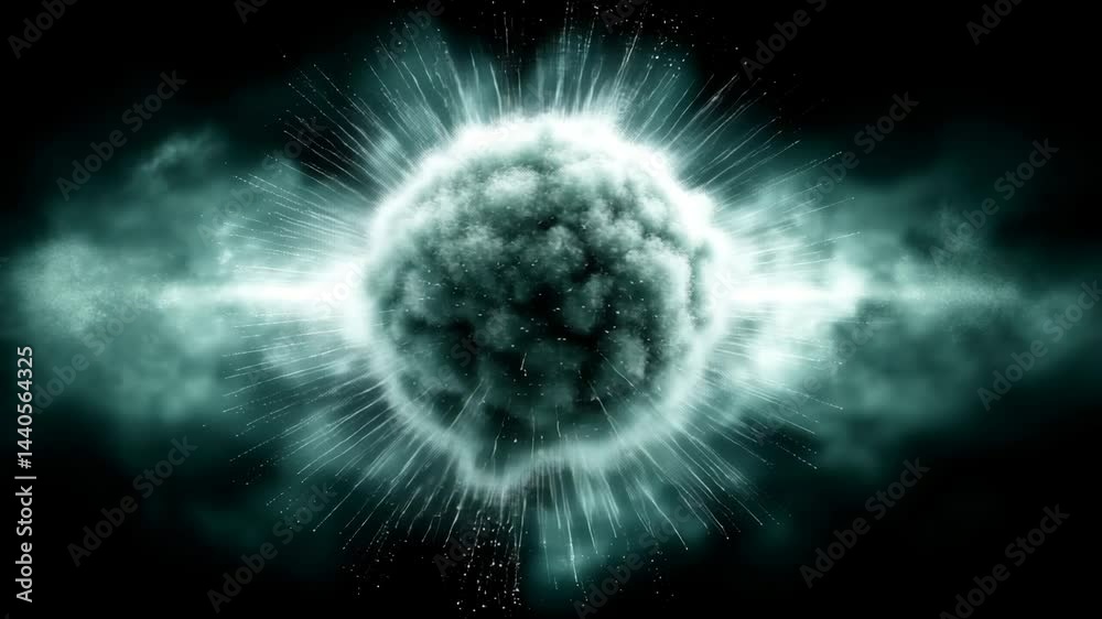 Malicious code logic bomb demonstrated through animated representation of its effects