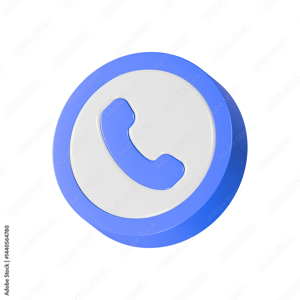 phone call 3d rendering symbol app phone call 3d rendering symbol app