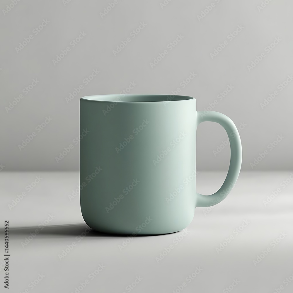 Obraz premium Teal Mug on White Background.