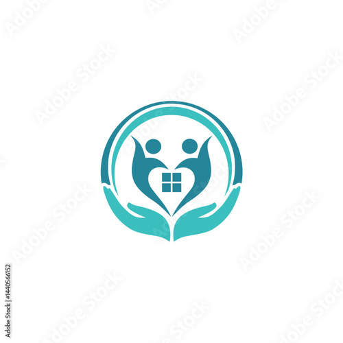 vector illustration of a icon with human head