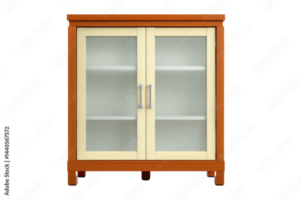 Obraz premium Cabinet, glass-doored isolated on transparent png background